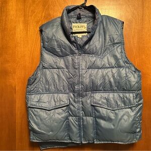 Vintage Pack In Down Insulated Vest Blue Large